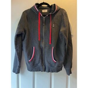 PSYCHO BUNNY • Johnson Full Zip Charcoal Hoodie